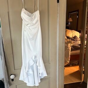 Chic White High Low Dress